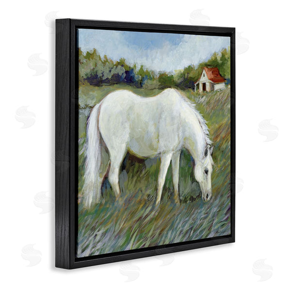 Stupell Industries Susan Winget | White Horse In Field