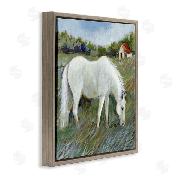 Stupell Industries Susan Winget | White Horse In Field