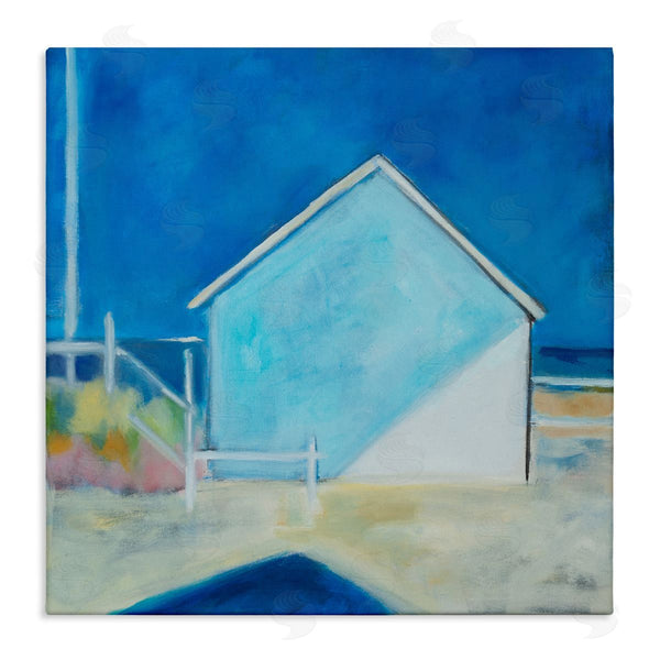 stupell industries Susanne Marie | Contemporary Beach House Landscape Soft Minimal Blue Waters Wall Art