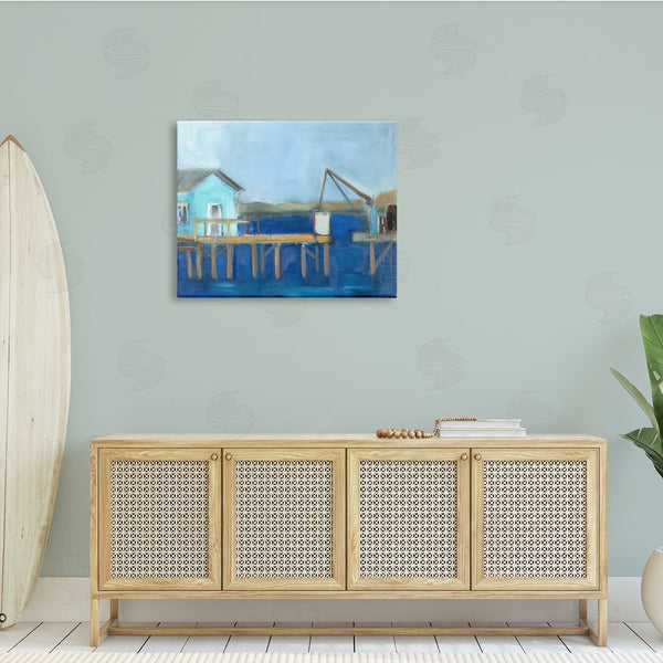 Stupell Industries Susanne Marie | Fisherman's Work Station Abstract Coastal Town Shipyard Dock Wall Art