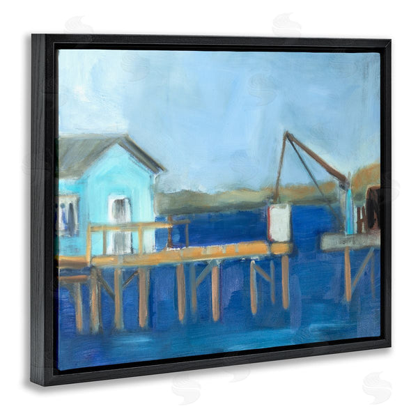 Stupell Industries Susanne Marie | Fisherman's Work Station Abstract Coastal Town Shipyard Dock Wall Art