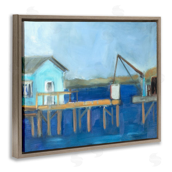 Stupell Industries Susanne Marie | Fisherman's Work Station Abstract Coastal Town Shipyard Dock Wall Art