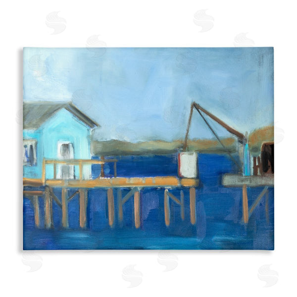 stupell industries Susanne Marie | Fisherman's Work Station Abstract Coastal Town Shipyard Dock Wall Art