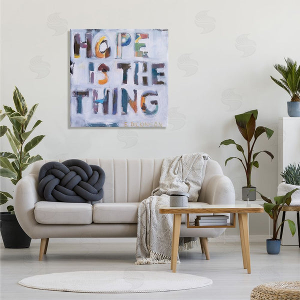 Stupell Industries Susanne Marie | Hope Is The Thing Motivational Dickinson Phrase Abstract Wall Art