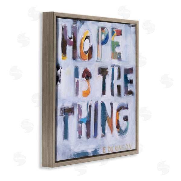 Stupell Industries Susanne Marie | Hope Is The Thing Motivational Dickinson Phrase Abstract Wall Art