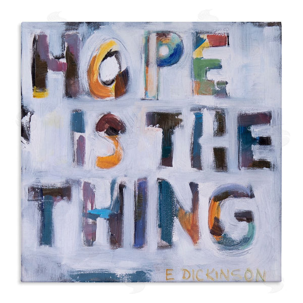 stupell industries Susanne Marie | Hope Is the Thing Motivational Dickinson Phrase Abstract Wall Art