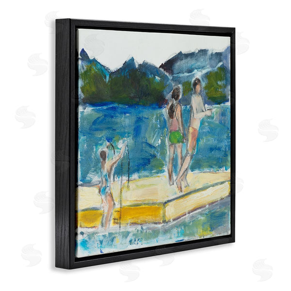 Stupell Industries Susanne Marie | Kids On Swimming Dock Abstract