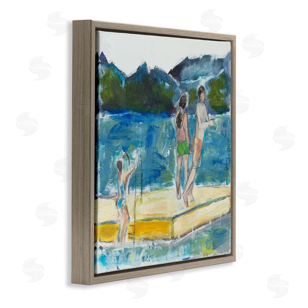 Stupell Industries Susanne Marie | Kids On Swimming Dock Abstract