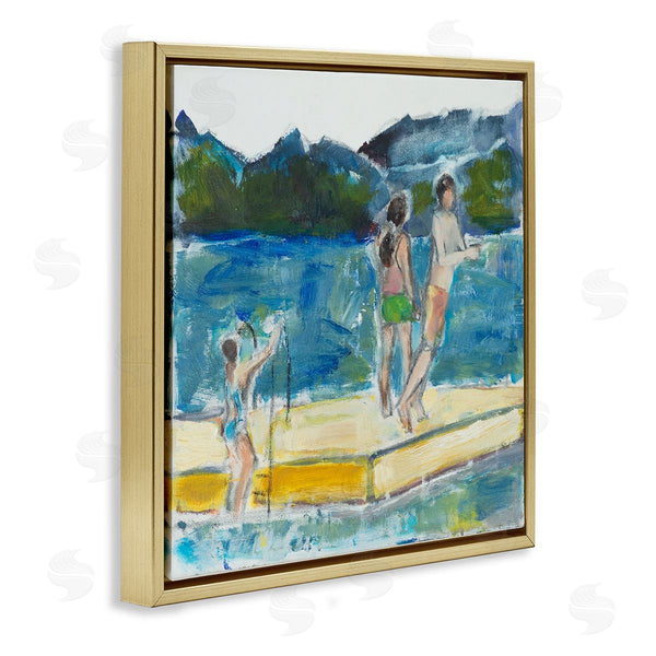 Stupell Industries Susanne Marie | Kids On Swimming Dock Abstract