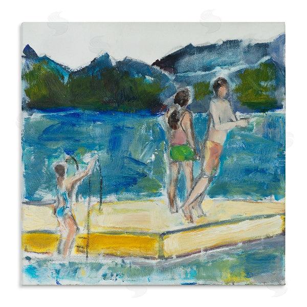 stupell industries Susanne Marie | Kids on Swimming Dock Abstract