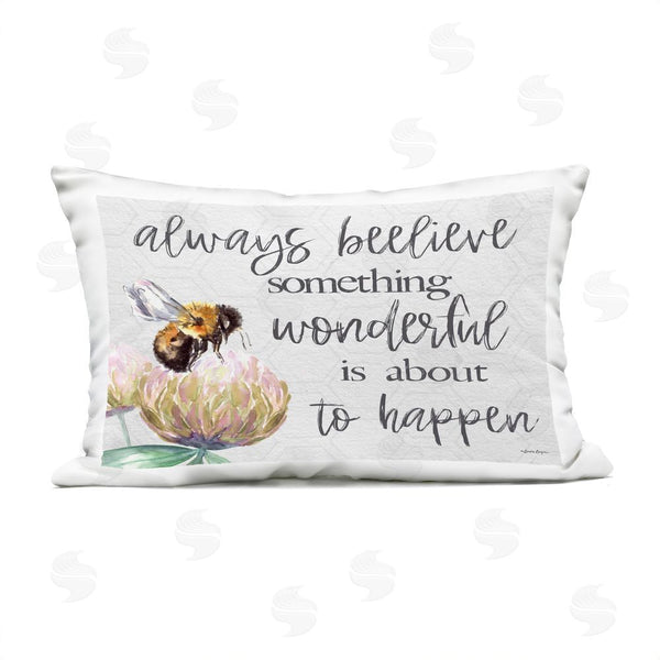 Stupell Industries Susie Boyer | Always Believe Something Wonderful Throw Pillow