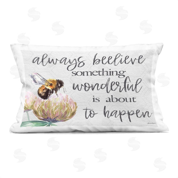 stupell industries Susie Boyer | Always Believe Something Wonderful Throw Pillow