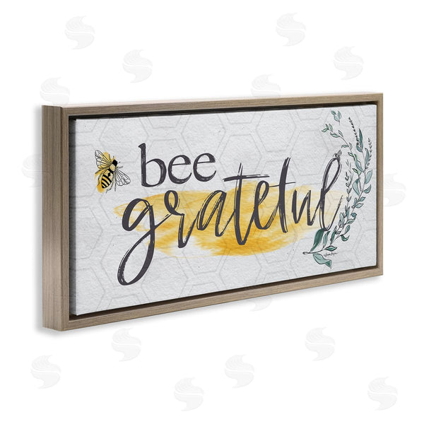 Stupell Industries Susie Boyer | Bee Grateful Herb Phrase Wall Art