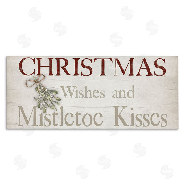 stupell industries Susie Boyer | Christmas Wishes & Mistletoe Kisses Wall Art