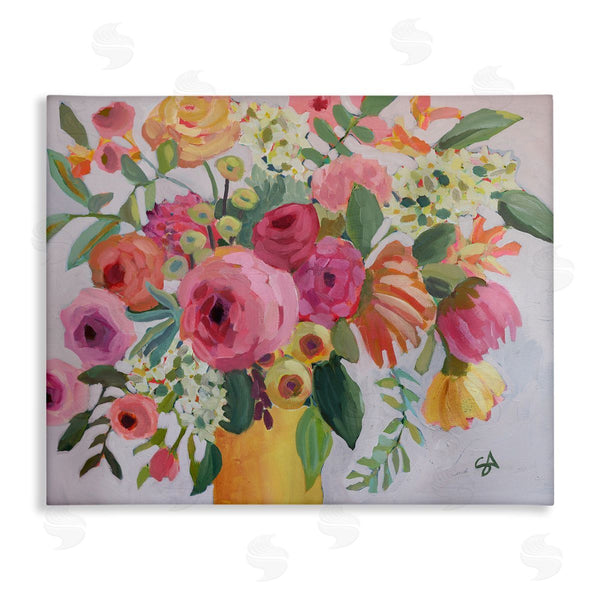 stupell industries Suzanne Allard | Assorted Flowers in Pink & Yellow Wall Art