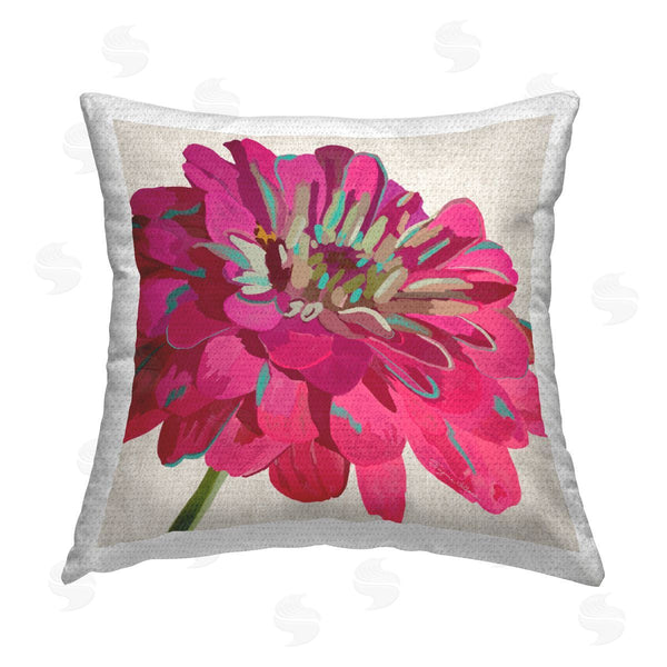 Stupell Industries Suzanne Allard | Bold Magenta Dahlia Flower Bloom Printed Throw Pillow
