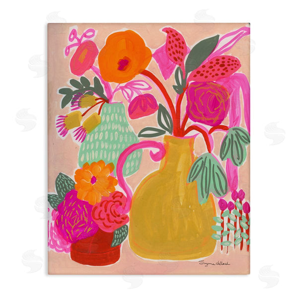 stupell industries Suzanne Allard | Bright Pink & Yellow Bouquet