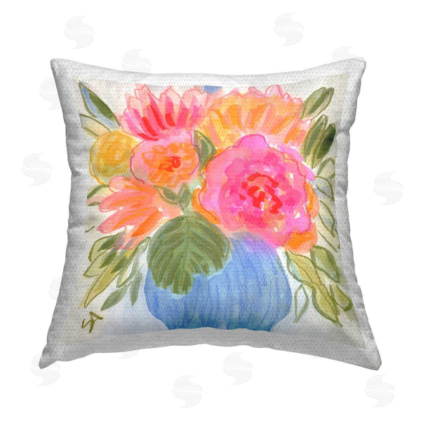 Stupell Industries Suzanne Allard | Full Blossoms Bouquet Printed Throw Pillow