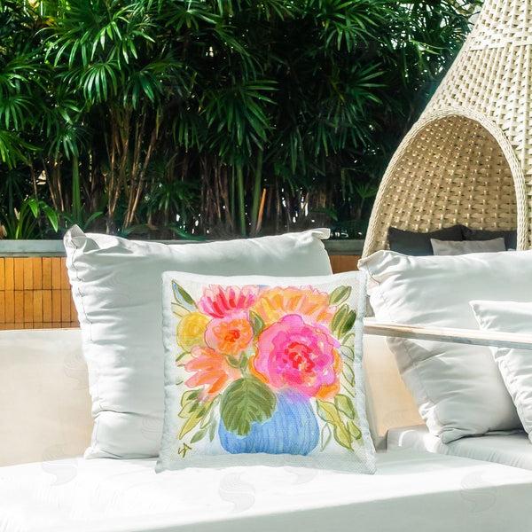 Stupell Industries Suzanne Allard | Full Blossoms Bouquet Printed Throw Pillow