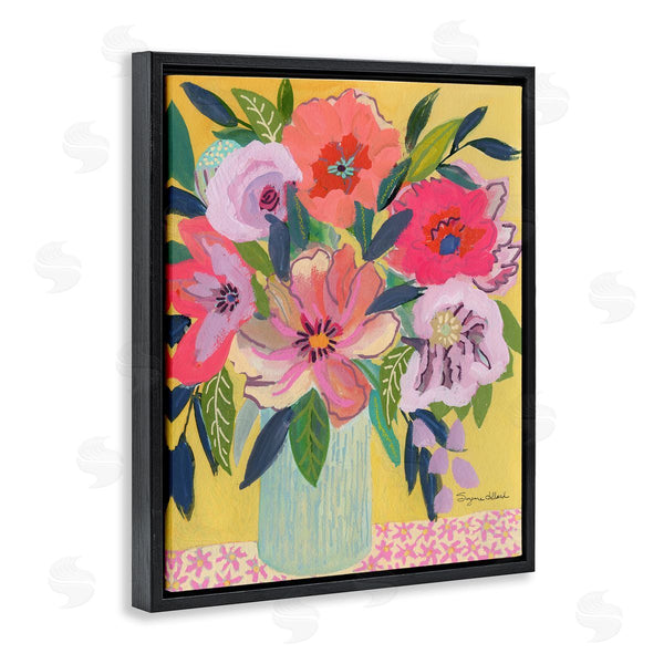 Stupell Industries Suzanne Allard | Vibrant Pink Bouquet On Yellow