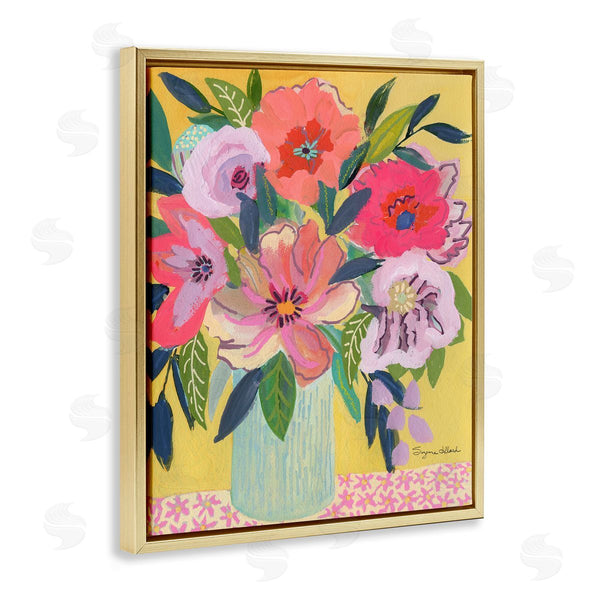 Stupell Industries Suzanne Allard | Vibrant Pink Bouquet On Yellow