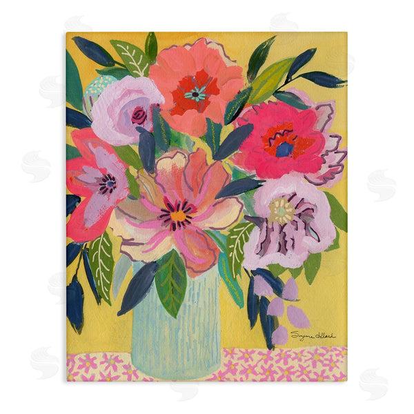 stupell industries Suzanne Allard | Vibrant Pink Bouquet on Yellow
