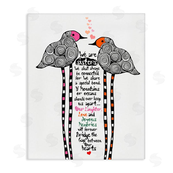 stupell industries Suzanne Millius | We Are Sisters Bird Duo Wall Art