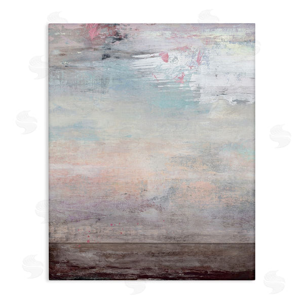 stupell industries Suzanne Nicoll | Atmospheric Purple Sky and Earth Grunge Abstract Paint Wall Art