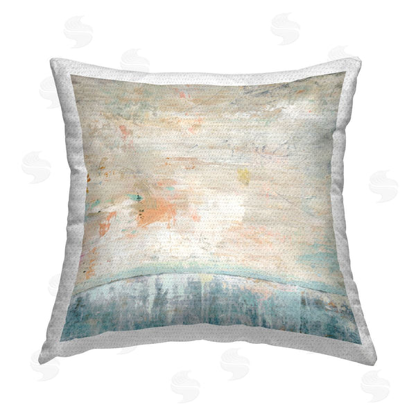 Stupell Industries Suzanne Nicoll | Beige Rustic Abstraction Printed Throw Pillow