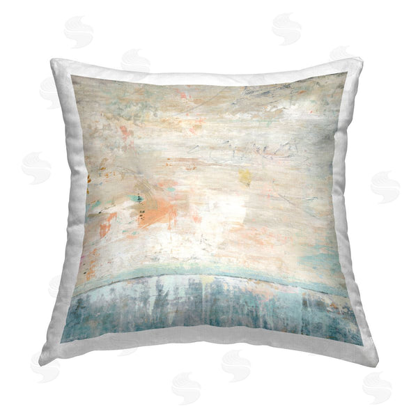 stupell industries Suzanne Nicoll | Beige Rustic Abstraction Printed Throw Pillow