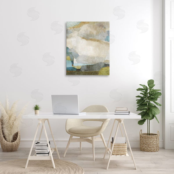 Stupell Industries Suzanne Nicoll | Blue & Neutral Abstraction Wall Art