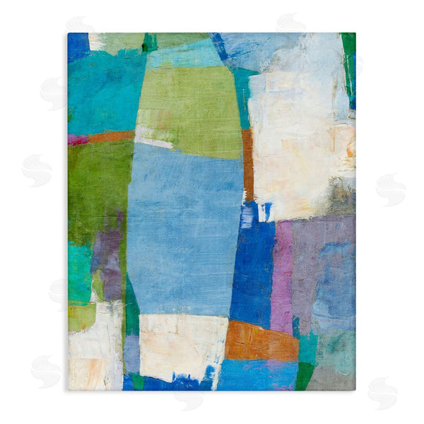 stupell industries Suzanne Nicoll | Blue Road Brushed Abstract