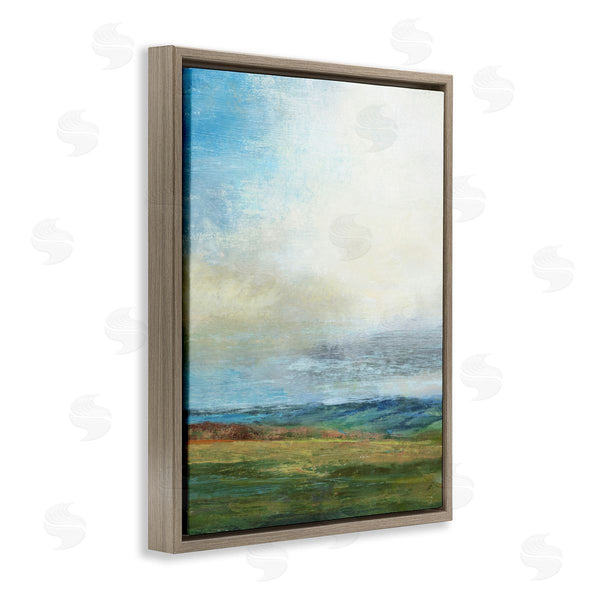 Stupell Industries Suzanne Nicoll | Blue Sky Meadow Landscape Alluring Green Hills Wall Art