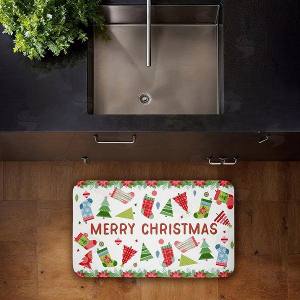 Stupell Industries Suzanne Nicoll | Christmas Merriment Stockings Anti-Fatigue Mat