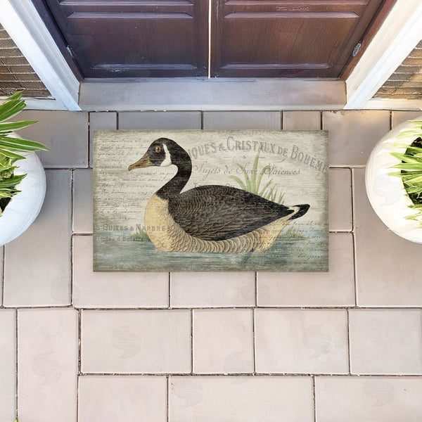 Stupell Industries Suzanne Nicoll | French Goose Vintage Motif Non-Woven Door Mat