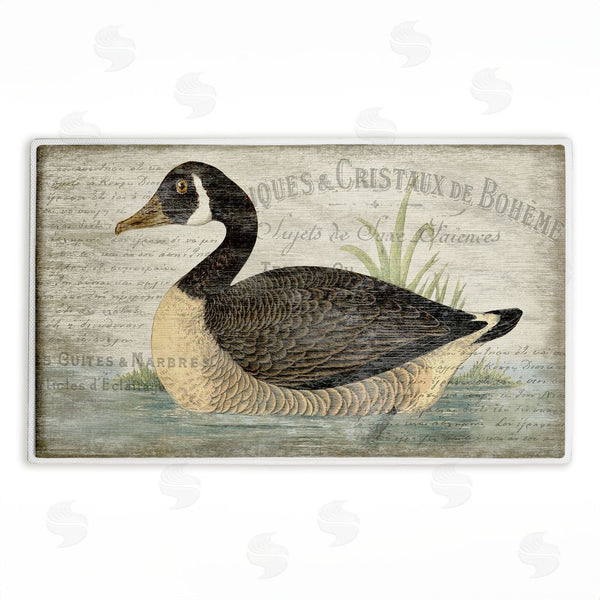stupell industries Suzanne Nicoll | French Goose Vintage Motif Plush Bath Mat