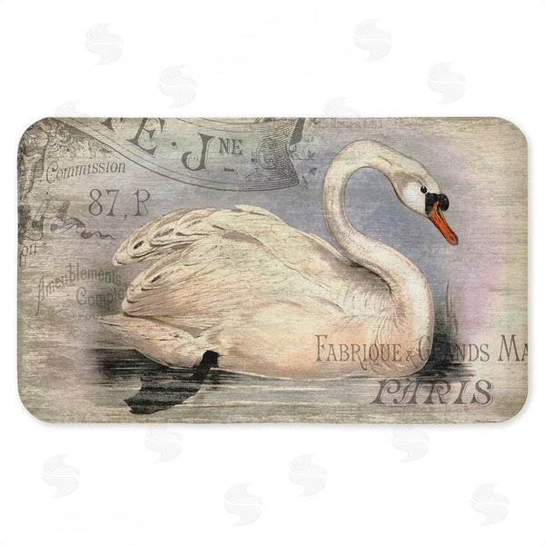 stupell industries Suzanne Nicoll | French Swan Vintage Motif Anti-Fatigue Mat