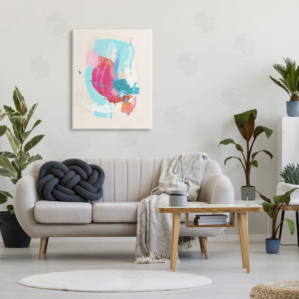 Stupell Industries Suzanne Nicoll | Fun Pink Abstract Strokes Wall Art