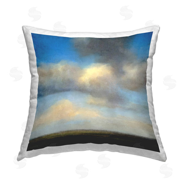 stupell industries Suzanne Nicoll | Looming Storm Clouds Printed Throw Pillow