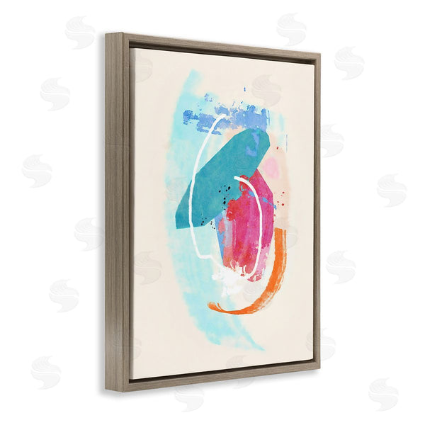 Stupell Industries Suzanne Nicoll | Modern Blue Pink Shapes Wall Art