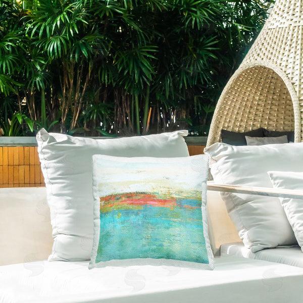Stupell Industries Suzanne Nicoll | Ocean Hues Abstraction Printed Throw Pillow