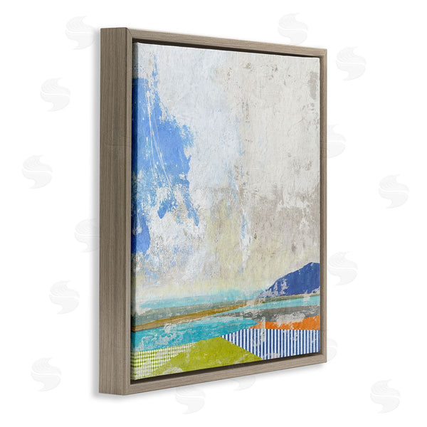 Stupell Industries Suzanne Nicoll | Puffy Clouds Beach Pattern Layers Wall Art