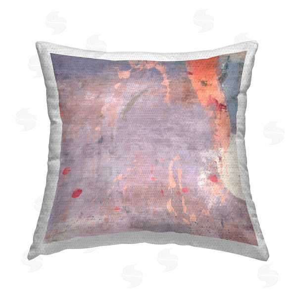Stupell Industries Suzanne Nicoll | Purple Brushed Abstract Printed Throw Pillow