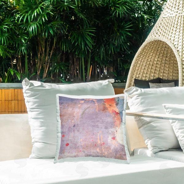 Stupell Industries Suzanne Nicoll | Purple Brushed Abstract Printed Throw Pillow