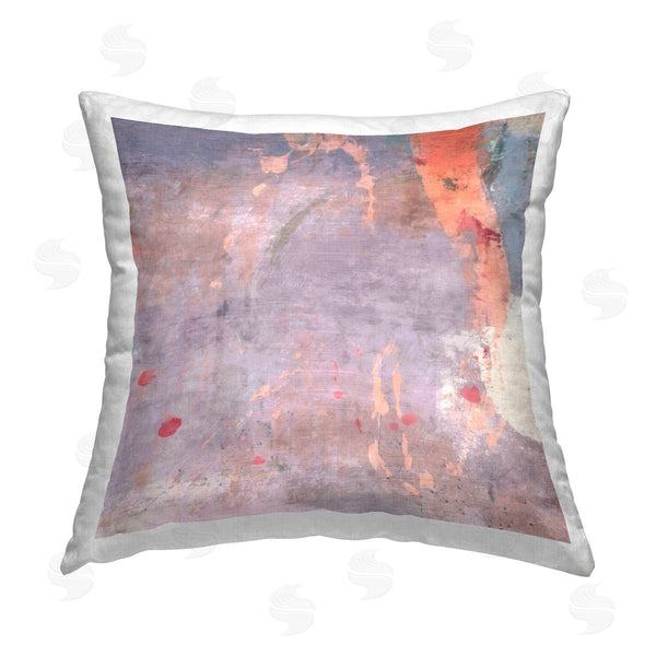 stupell industries Suzanne Nicoll | Purple Brushed Abstract Printed Throw Pillow