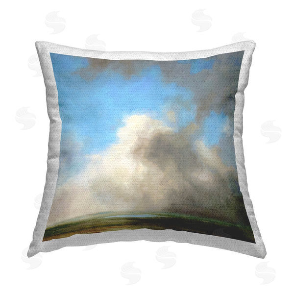 Stupell Industries Suzanne Nicoll | Rural Looming Clouds Printed Throw Pillow