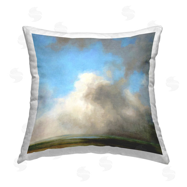 stupell industries Suzanne Nicoll | Rural Looming Clouds Printed Throw Pillow