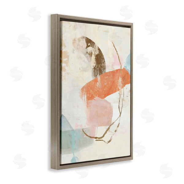 Stupell Industries Suzanne Nicoll | Rustic Abstract With Orange Accent