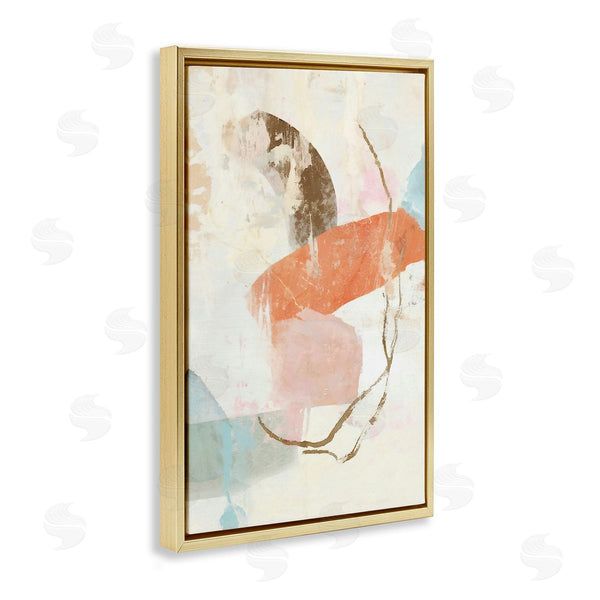 Stupell Industries Suzanne Nicoll | Rustic Abstract With Orange Accent