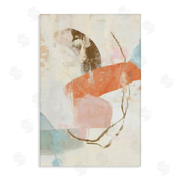 stupell industries Suzanne Nicoll | Rustic Abstract with Orange Accent